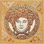 Versace Palace Living Gold 118442 Rosoni in pietra naturale Medusa Oro