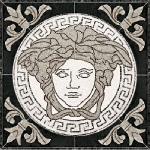 Versace Palace Living Gold 118446 Rosoni in pietra naturale Medusa Black