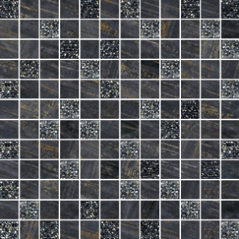 Folli Follie Mosaico Lux Quadretti Nero - Керамогранит Ceramiche Brennero Folli Follie