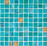 I Gioielli incastonati ST9 Turchese Mix Giallo 2*2 - Керамогранит Vitrex Mosaico Vetroso