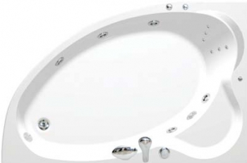 Jamaica с гидромассажем и хромотерапией (1600x1000х650) Левая - Ванны Aquanet/Акванет