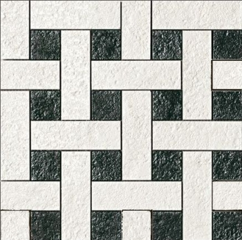 Palace Stone 114348 Mosaici Chesterfield BLACK/ WHITE - Керамогранит Versace Home PALACE Stone