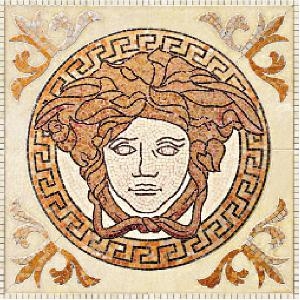 Versace Palace Living Gold 118440 Rosoni in pietra naturale Medusa Almond - Керамогранит Versace Home PALACE living gold